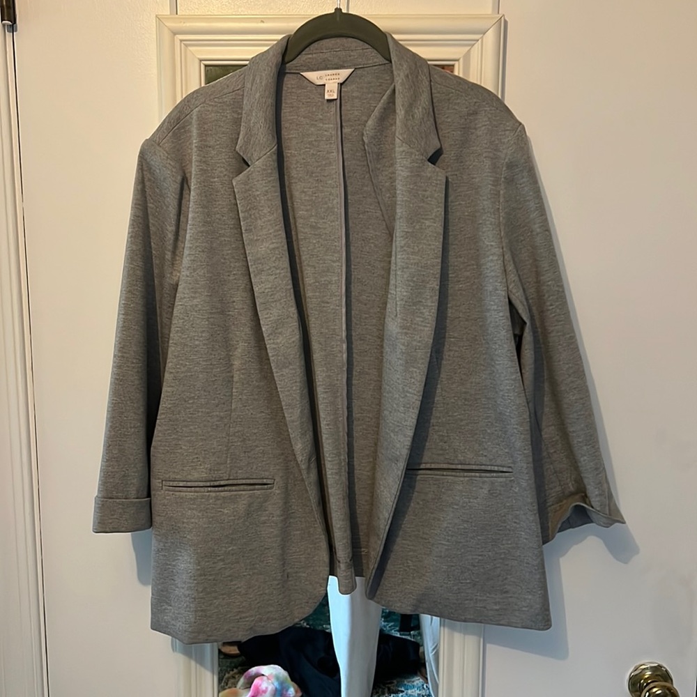 Lauren Conrad grey 3/4 sleeve blazer